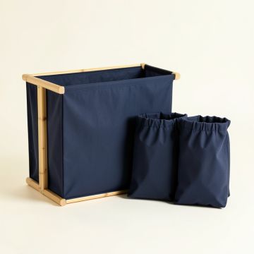 Field Crest Laundry Sorting Station With Plain Removable Bags - Navy (synthetic illustration; no displayed measurements)