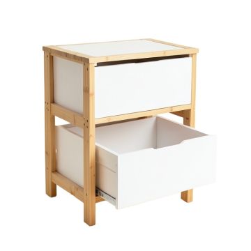 Elm Dale Freestanding Pull-Out Hamper Cabinet - White