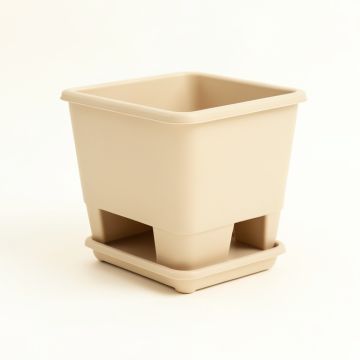 Olive Crest Empty Raised Planter - Beige (synthetic illustration; no displayed measurements)