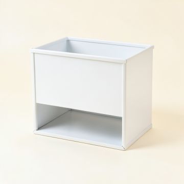 Rowan Bridge Empty Raised Planter - White (synthetic illustration; no displayed measurements)