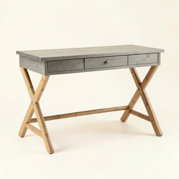 Slate Crossing Writing Desk - Gray (synthetic illustration; no displayed measurements)