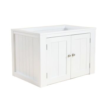 Olive Dale Empty Furniture-Style Litter Enclosure - White