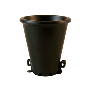 Juniper Canyon Empty Railing Planter With Integral Brackets - Black