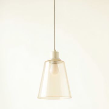 Heath Bluff Pendant Light Suspended From One Plain Cable - Cream (synthetic illustration; no displayed measurements)