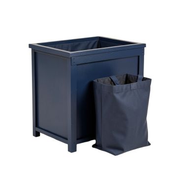 Summit Bluff Laundry Sorting Station With Plain Removable Bags - Navy