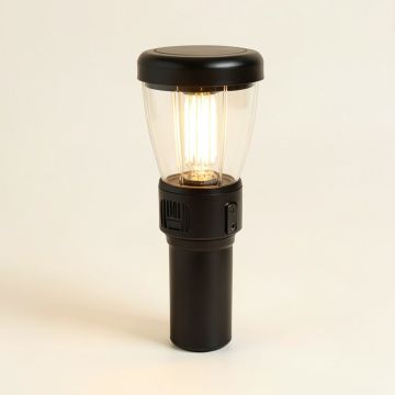 Solar Powered Flickering Led Torch Light (synthetic illustration; no displayed measurements)