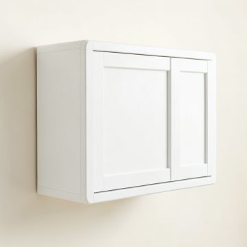 Harbor Dell Wall-Mounted Entry Cabinet - White (synthetic illustration; no displayed measurements)