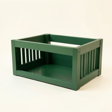 Dune Bend Empty Furniture-Style Pet Crate - Green (synthetic illustration; no displayed measurements)