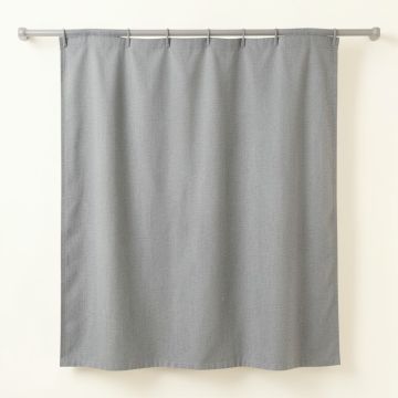 Elm Branch Shower Curtain Hanging Flat From A Plain Rod - Gray (synthetic illustration; no displayed measurements)