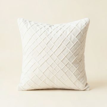 Elm Crest Filled Accent Pillow - White (synthetic illustration; no displayed measurements)