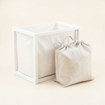 Linden Arc Laundry Sorting Station With Plain Removable Bags (synthetic illustration; no displayed measurements)