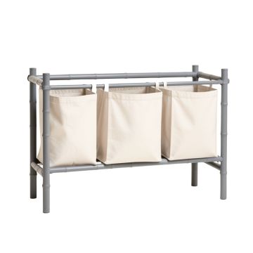 Willow Bluff Laundry Sorting Station With Plain Removable Bags - Gray (synthetic illustration; no displayed measurements)