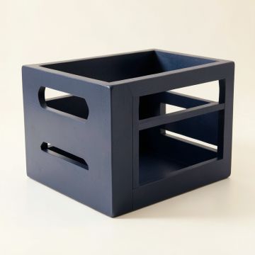 Reed Bend Empty Furniture-Style Pet Crate - Navy (synthetic illustration; no displayed measurements)