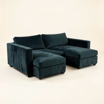 Ralphy 108.27 '' Wide Velvet Left Hand Facing Sofa & Chaise (synthetic illustration; no displayed measurements)