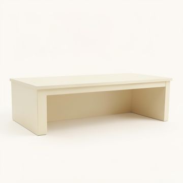 Clay Dell Desktop Monitor Riser - Cream (synthetic illustration; no displayed measurements)