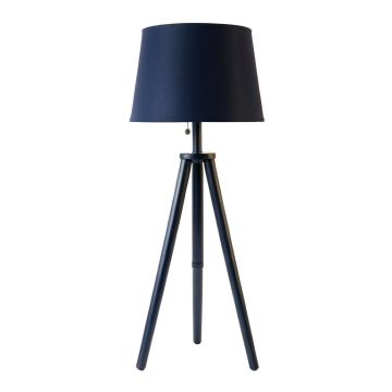 Bay Arc Floor Lamp With A Plain Fabric Shade