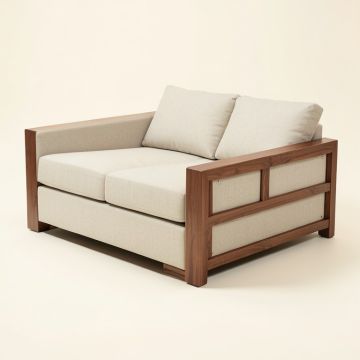 Hillcrest 85 '' Linen Square Arm Sofa Bed (synthetic illustration; no displayed measurements)