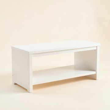 Bay Bridge Indoor Bench - White (synthetic illustration; no displayed measurements)