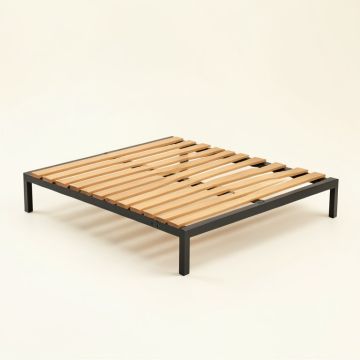 Harden Wood Slat And Metal Platform Bed Frame (synthetic illustration; no displayed measurements)
