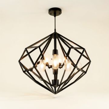 Burkeville 6 - Light Statement Geometric Chandelier (synthetic illustration; no displayed measurements)