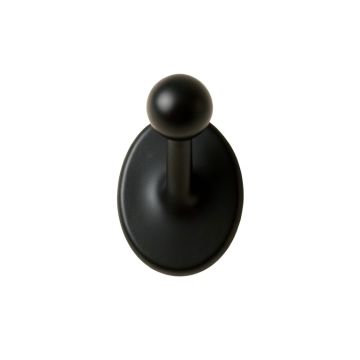 Willow Arc Wall-Mounted Robe Hook - Black