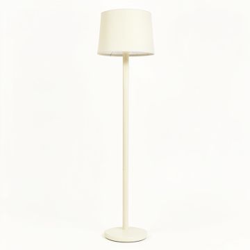 Heath Brook Floor Lamp With A Plain Fabric Shade - Cream (synthetic illustration; no displayed measurements)