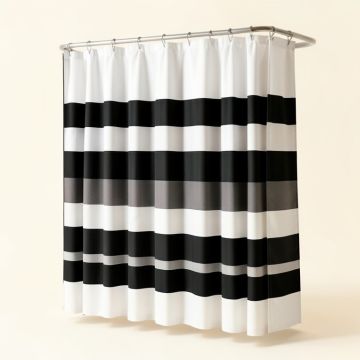 Pruneda Striped Single Shower Curtain (synthetic illustration; no displayed measurements)