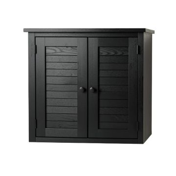 River Bridge Wall-Mounted Laundry Cabinet - Black