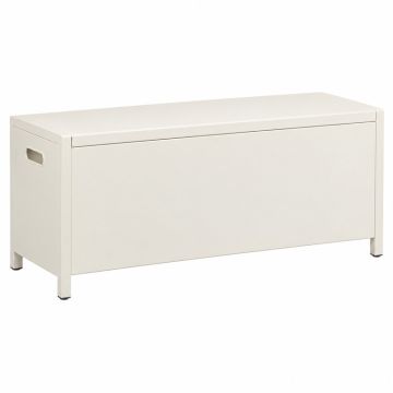 Clay Crossing Narrow Outdoor Storage Bench - Ivory