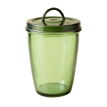 Heath Brook Storage Canister With Lid - Green