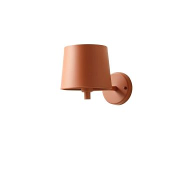 Dune Dale Wall Sconce Mounted On A Plain Wall - Terracotta