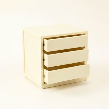 Rowan Bridge Small-Parts Storage Drawer Cabinet - Ivory (synthetic illustration; no displayed measurements)