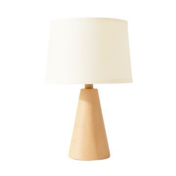 Ridge Bridge Table Lamp With A Plain Fabric Shade - Cream