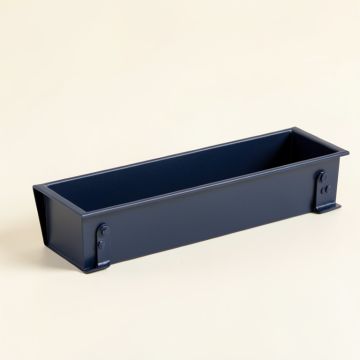 Summit Dale Empty Railing Planter With Integral Brackets - Navy (synthetic illustration; no displayed measurements)