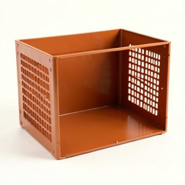Hazel Dell Empty Furniture-Style Pet Crate - Terracotta (synthetic illustration; no displayed measurements)
