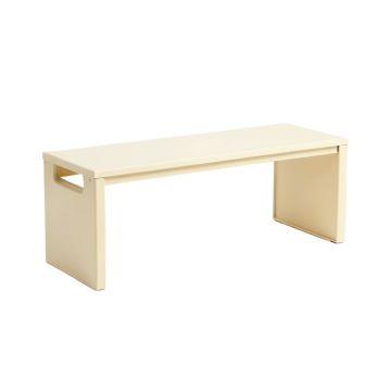 Clay Bluff Narrow Outdoor Storage Bench - Cream