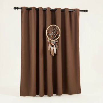 Southwestern Dream Catcher With Beads And Feathers Semi-Sheer Thermal Rod Pocket Single Curtain Panel (synthetic illustration; no displayed measurements)