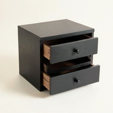 River Branch Small-Parts Storage Drawer Cabinet - Black (synthetic illustration; no displayed measurements)
