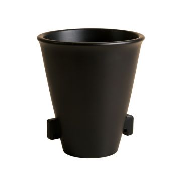 Laurel Bend Empty Railing Planter With Integral Brackets - Black