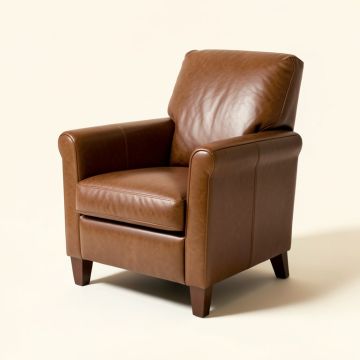 Mayland Leather Arm Chair (synthetic illustration; no displayed measurements)