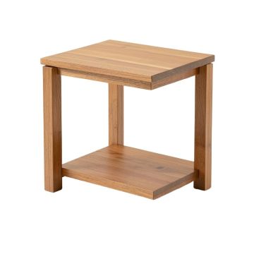 Swivo Solid Wood Floor Shelf End Table