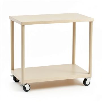Meadow Crest Empty Rolling Workshop Cart - Beige (synthetic illustration; no displayed measurements)