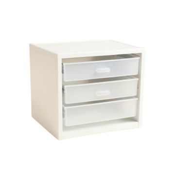 Lake Bridge Small-Parts Storage Drawer Cabinet - White