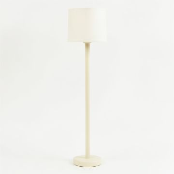 River Bluff Floor Lamp With A Plain Fabric Shade - Cream (synthetic illustration; no displayed measurements)