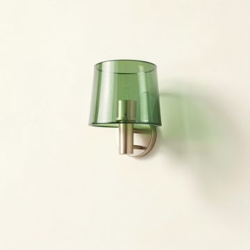 Linden Branch Wall Sconce Mounted On A Plain Wall - Green (synthetic illustration; no displayed measurements)