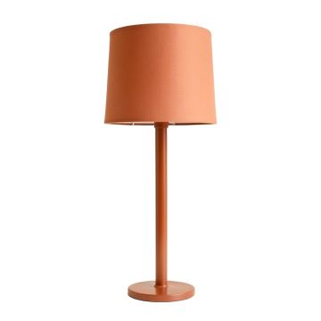 Hill Canyon Floor Lamp With A Plain Fabric Shade - Terracotta