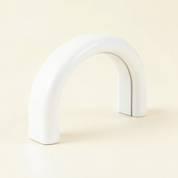 Field Arc Cabinet Handle Without Packaging - White (synthetic illustration; no displayed measurements)