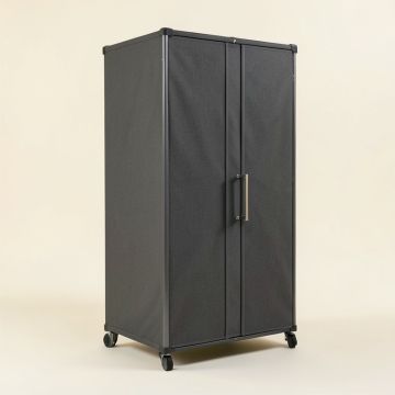 Isaacs 59 '' W Clothes Closet Portable Wardrobe (synthetic illustration; no displayed measurements)
