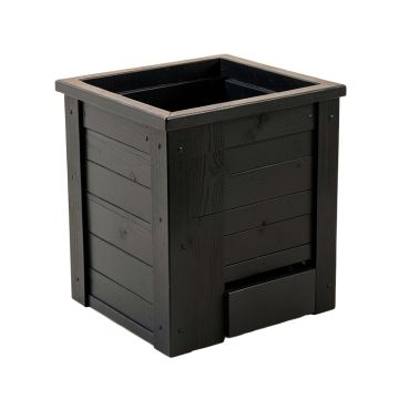 Ridge Bend Closed Garden Compost Bin - Black