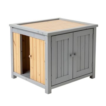 Harbor Crossing Empty Furniture-Style Litter Enclosure - Gray